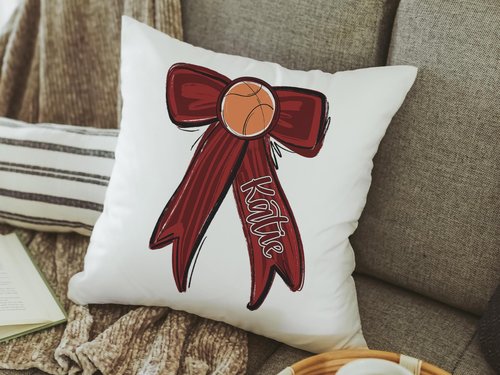 CapableByDesign personalized basketball throw pillow