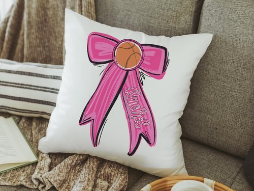 CapableByDesign personalized basketball throw pillow