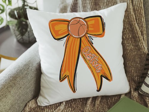 CapableByDesign personalized basketball throw pillow