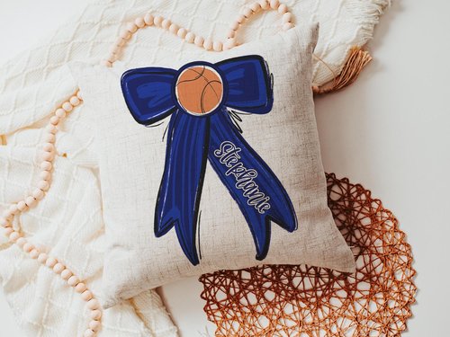 CapableByDesign personalized basketball throw pillow