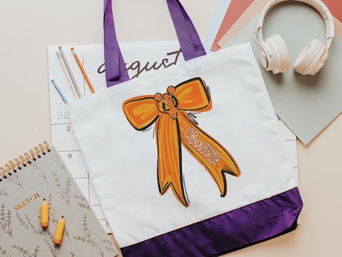 Personalized Carolina blue cheer coach tote bags for women, cheer squad gifts, name tote bag for teen girls, cheerleader gifts for girls