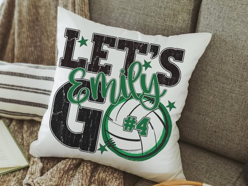 CapableByDesign personalized name and number throw pillows