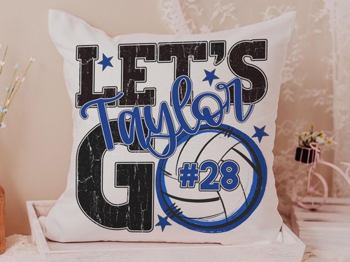 CapableByDesign personalized name and number throw pillows