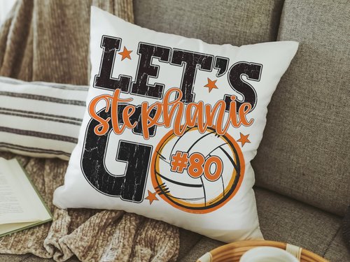 CapableByDesign personalized name and number throw pillows