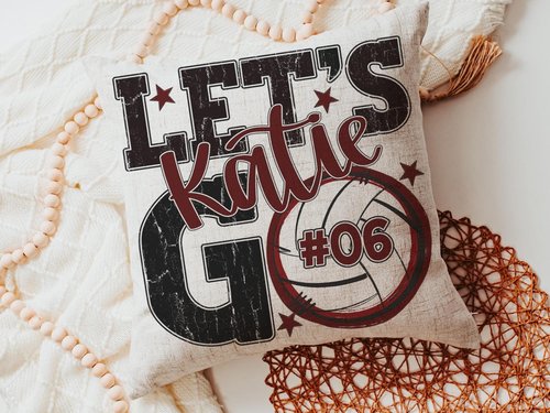 CapableByDesign personalized name and number throw pillows