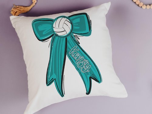 CapableByDesign personalized volleyball throw pillow