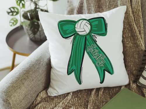 CapableByDesign personalized volleyball throw pillow