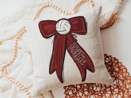 CapableByDesign personalized volleyball throw pillow