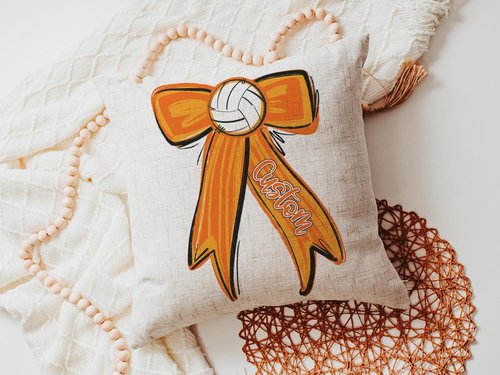 CapableByDesign personalized volleyball throw pillow