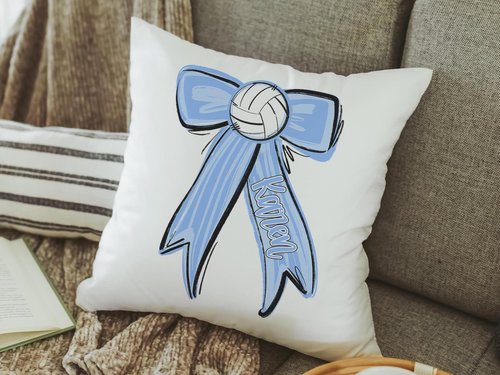 CapableByDesign personalized volleyball throw pillow