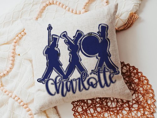 CapableByDesign personalized band throw pillow