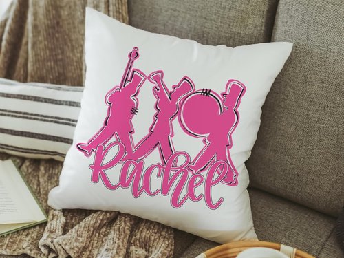 CapableByDesign personalized band throw pillow
