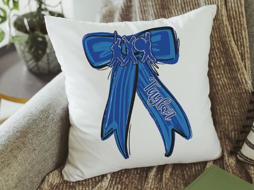 CapableByDesign personalized with a name, marching band throw pillow