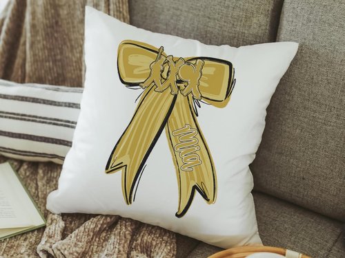 CapableByDesign personalized with a name, marching band throw pillow