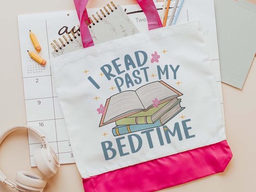 CapableByDesign I read past my bedtime tote bag