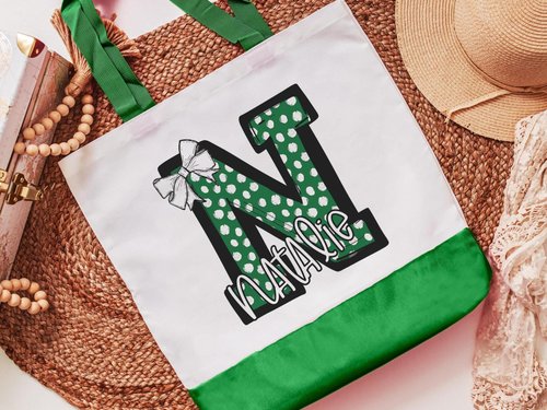 CapableByDesign personalized initial tote bag