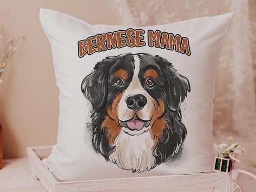 CapableByDesign personalized Bernese mama throw pillows