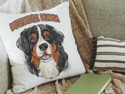 CapableByDesign personalized Bernese mama throw pillows