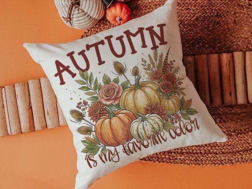 CapableByDesign Autumn is my favorite color decorative pillows and matching towels