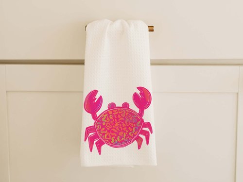 CapableByDesign Colorful crab throw pillows and matching towels