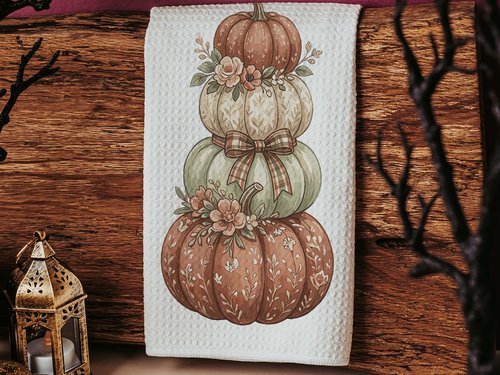 CapableByDesign stacked pumpkins towels