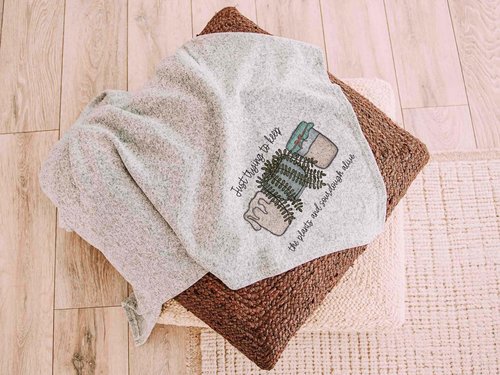 CapableByDesign just trying to keep the plants and sourdough alive throw blanket