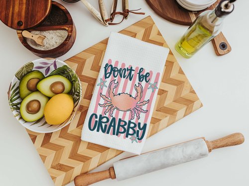 CapableByDesign don't be crabby and crab towels