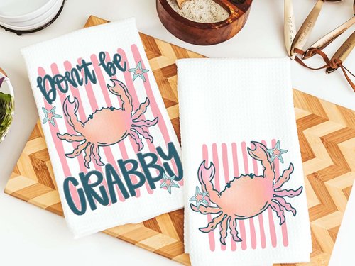 CapableByDesign don't be crabby and crab towels