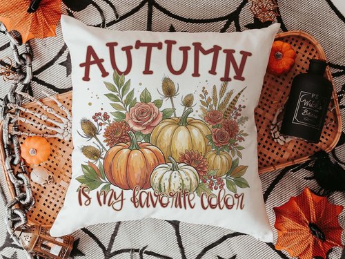 CapableByDesign Autumn is my favorite color decorative pillows and matching towels