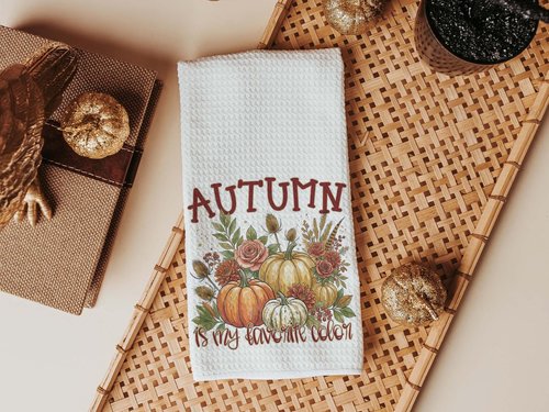 CapableByDesign Autumn is my favorite color decorative pillows and matching towels