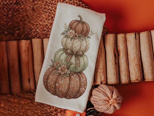 CapableByDesign stacked pumpkins towels