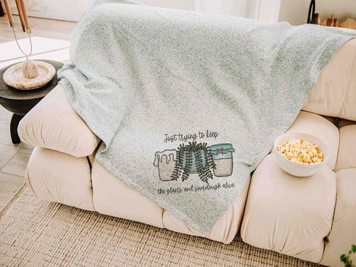 CapableByDesign just trying to keep the plants and sourdough alive throw blanket