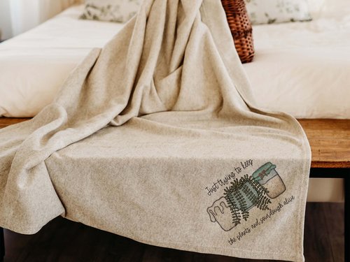 CapableByDesign just trying to keep the plants and sourdough alive throw blanket