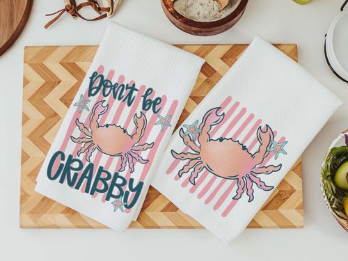 CapableByDesign don't be crabby and crab towels