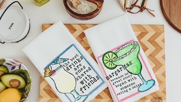 funny kitchen towels, pina colada bar towels, alcohol gifts for women, margarita bar decor, best friend birthday gifts for her, secret Santa