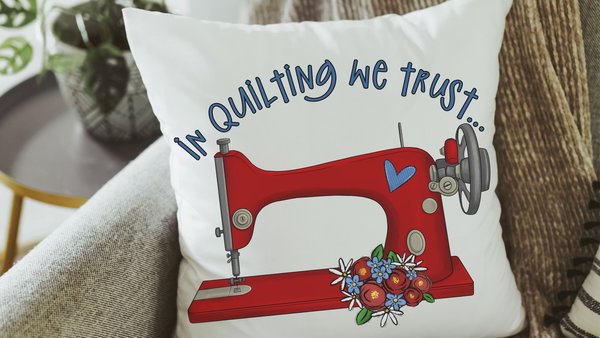 cute quilting throw pillow for Mom, craft room decor, quilter gifts, crafty gifts, she shed decorations, sewist gifts, quilting life accent