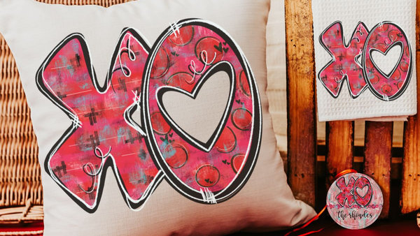 xo valentine throw pillow for bed, cute Valentines wedding gifts for couple, personalized Valentines ornaments for a tree, hugs and kisses
