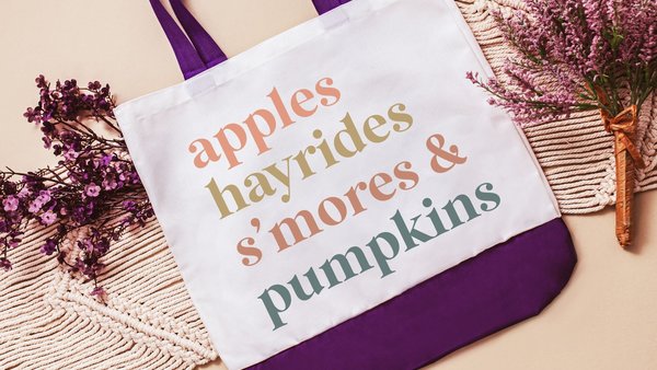 fall things fall vibes tote bag for women, apple picking autumn tote bag for teachers, reusable grocery bag cute gifts for sister, October