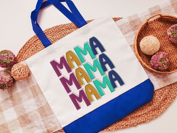 mama mama mama tote bag for women, cute Mothers day gifts for new moms, toddler mom gifts, reusable shopping bag, beach tote bag for Mom