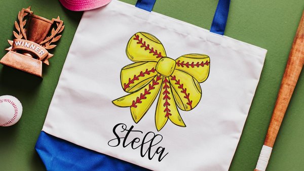 personalized softball coquette tote bag best seller, softball mom gifts, softball coach tote bag with name, softball senior night gifts