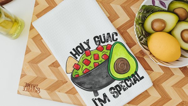 holy guacamole fiesta kitchen towels funny kitchen decor, foodie gift, sassy kitchen dish towels, sarcastic gifts for friends, taco Tuesday