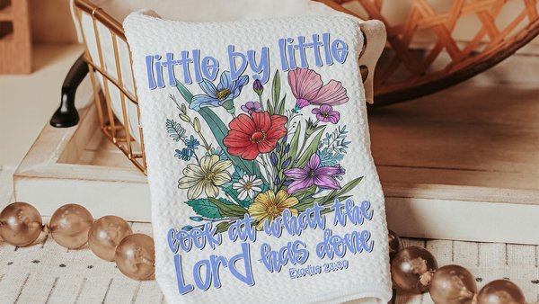 Exodus 23 faith kitchen towels Bible verse gifts, Christian kitchen decor, wildflower kitchen hand towels for women, Christian gifts for Mom