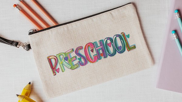 back to school pencil pouch with zipper, preschool teacher gifts for women, first day of school gifts for teachers, pre k school supplies