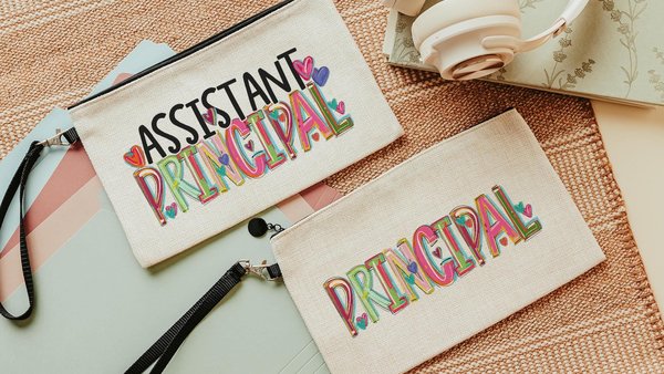 back to school pencil pouch with zipper, first day of school gifts for coworkers, assistant principal gifts for women, school principal