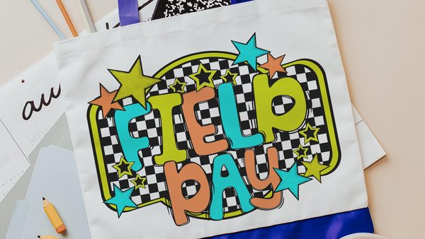 field trip tote bags for teachers, secret Santa gifts for her, field day survival kit bag for school, kindergarten teacher Christmas gifts