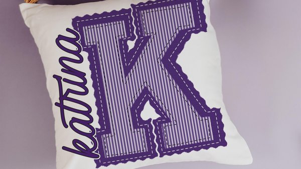 personalized purple seersucker pillow with name, Christmas gifts for teenage girls, tween girl gifts, initial throw pillow for dorm, preppy