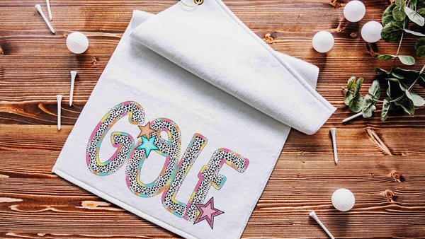 colorful golf towels for women, golf mom gifts, golf bag towel, trendy golf Christmas gifts for golfers, cute golf stocking stuffers for her