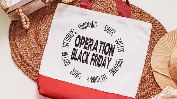 Black Friday tote bags for women, Thanksgiving gifts for friends, funny shopping bags reusable, Friendsgiving hostess gift, shopaholic gifts