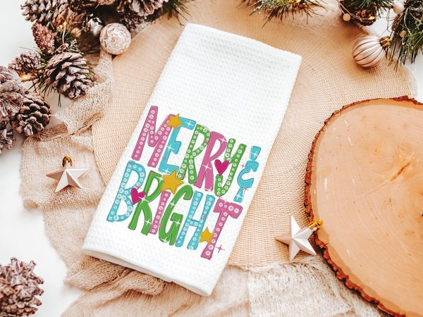 Merry and bright kitchen towels 