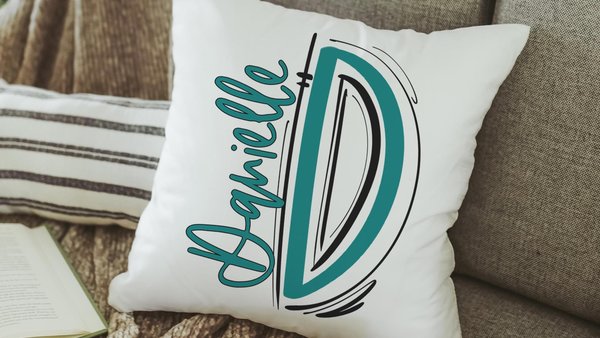 personalized initial pillow for girls, teal nursery decor girl name throw pillows for couch unique dorm decor, best gifts for high school